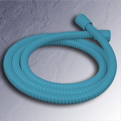 Metall-Brauseschlauch 1250 mm DN 15 pastellblau 1/2 x 1/2 Duschschlauch 125cm 031125-RAL 5024 blau