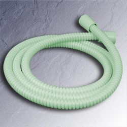 Metall-Brauseschlauch 1250 mm DN 15 wei�gr�n 1/2 x 1/2 Duschschlauch 125cm 031125-RAL 6019 wei�-gr�n