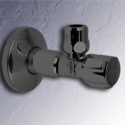Eckventil 1/2 Zoll x 3/8 - 10 mm aranja selbstdichtend mit Schubrosette aranja 01345-AR