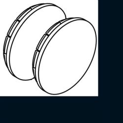 HEWI Abdeckkappe tief-schwarz 23 mm 39006-90 f�r St�tzklappgriff und Klappsitz Serie 801