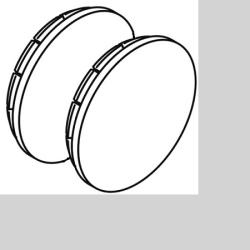 HEWI Abdeckkappe licht-grau 23 mm 39006-97 f�r St�tzklappgriff und Klappsitz Serie 801