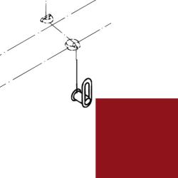 HEWI Drehgriff rubin-rot 25244-33 Griff mit Seil f�r Kippspiegel Serie 801 - Ersatzteil