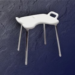 HEWI Duschhocker Badhocker Hocker Duschstuhl rein-weiss Serie Lifesystem 802.51.W300 Duschsitz