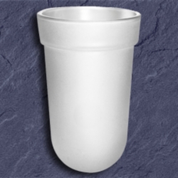 Emco Polo Ersatzglas Kristallglas satiniert Opalglas 0715 f�r Toilettenb�rstengarnitur 0715