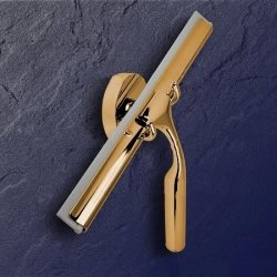 Emco System 02 Duschwischer gold 3534 Duschabzieher mit Halterung 25 cm 353400100-GO vergoldet