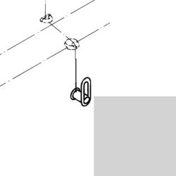 HEWI Drehgriff licht-grau 25244-97 Griff mit Seil f�r Kippspiegel Serie 801 - Ersatzteil