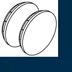 HEWI Abdeckkappe stahl-blau 23 mm 39006-50 f�r St�tzklappgriff und Klappsitz Serie 801