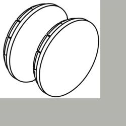 HEWI Abdeckkappe fels-grau 23 mm 39006-95 f�r St�tzklappgriff und Klappsitz Serie 801