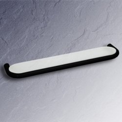 HEWI Ablage 600 mm tief-schwarz mit matt weisser Glasplatte 477.03.10005-90 Serie 477