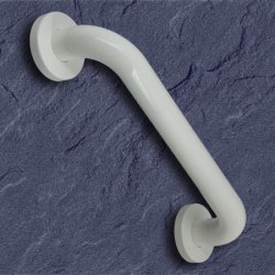 HEWI 477 Wannengriff 250 mm rein-weiss mit Rosetten 477.31.100-99 Duschgriff Haltegriff 25 cm Bad WC
