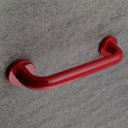 HEWI 477 Wannengriff 300 mm rubin-rot mit Rosetten 477.31.200-33 Duschgriff Haltegriff 30 cm Bad WC