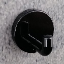 HEWI Haken Einzelhaken tief-schwarz 45 mm lang Rosette 50 mm 477.90.010-90 Wandhaken Handtuchhaken