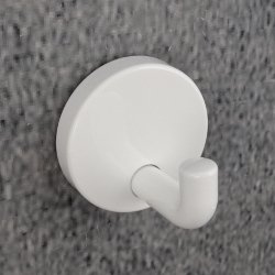 HEWI Haken Einzelhaken rein-weiss 45 mm lang Rosette 50 mm 477.90.010-99 Wandhaken Handtuchhaken