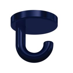 HEWI Haken Unterkopfhaken stahlblau 50 mm lang Rosette 50 mm 477.90.015-50 Handtuchhaken blau