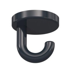 HEWI Haken Unterkopfhaken anthrazitgrau 50 mm lang Rosette 50 mm 477.90.015-92 Handtuchhaken grau