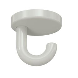 HEWI Haken Unterkopfhaken lichtgrau 50 mm lang Rosette 50 mm 477.90.015-97 Handtuchhaken grau