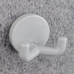 HEWI Doppelhaken Haken felsgrau 43,5 mm lang Rosette 50 mm 477.90.025-95 Handtuchhaken grau
