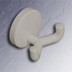 HEWI Doppelhaken Haken lichtgrau 43,5 mm lang Rosette 50 mm 477.90.025-97 Handtuchhaken grau