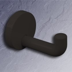 HEWI Haken Einzelhaken anthrazit-grau 100 mm lang Rosette 70 mm 477.90.030-92 Wandhaken Handtuchhake