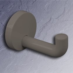 HEWI Haken Einzelhaken fels-grau 100 mm lang Rosette 70 mm 477.90.030-95 Wandhaken Handtuchhaken
