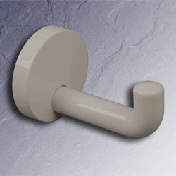HEWI Haken Einzelhaken licht-grau 100 mm lang Rosette 70 mm 477.90.030-97 Wandhaken Handtuchhaken