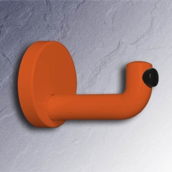 HEWI Haken Einzelhaken orange 105 mm lang mit Rosette 70 mm mit T�rpuffer 477.90.035-24