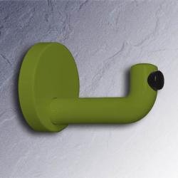 HEWI Haken Einzelhaken apfel-gr�n 105 mm lang mit Rosette 70 mm mit T�rpuffer 477.90.035-74