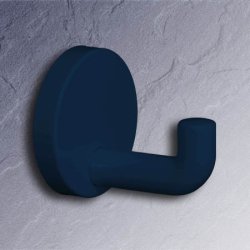 HEWI Haken Einzelhaken stahlblau 65 mm lang Rosette 60 mm 477.90.045-50 Wandhaken Handtuchhaken