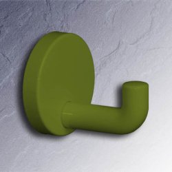 HEWI Haken Einzelhaken apfelgr�n 65 mm lang Rosette 60 mm 477.90.045-74 Wandhaken Handtuchhaken