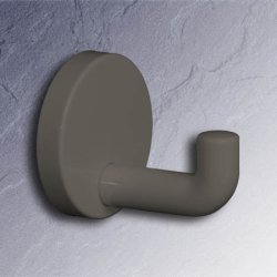 HEWI Haken Einzelhaken felsgrau 65 mm lang Rosette 60 mm 477.90.045-95 Wandhaken Handtuchhaken