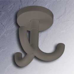 HEWI Dreifachhaken fels-grau drehbar 70 mm lang Rosette 50 mm 477.90.050-95 Garderoben-Haken