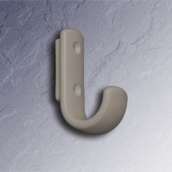 HEWI Haken Garderobenhaken licht-grau H�he 75 mm ohne Distanzst�ck 477.90.060-97