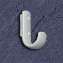 HEWI Haken Garderobenhaken rein-weiss H�he 75 mm ohne Distanzst�ck 477.90.060-99