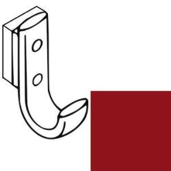 HEWI Haken Garderobenhaken rubin-rot H�he 75 mm mit Distanzst�ck 477.90.061-33