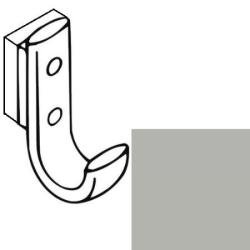 HEWI Haken Garderobenhaken fels-grau H�he 75 mm mit Distanzst�ck 477.90.061-95