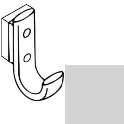 HEWI Haken Garderobenhaken licht-grau H�he 75 mm mit Distanzst�ck 477.90.061-97