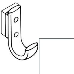 HEWI Haken Garderobenhaken rein-weiss H�he 75 mm mit Distanzst�ck 477.90.061-99