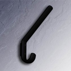 HEWI Haken Garderobenhaken tief-schwarz H�he 165 mm o. Distanzst. o. Kugel 477.90.070-90
