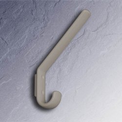 HEWI Haken Garderobenhaken licht-grau H�he 165 mm o. Distanzst. o. Kugel 477.90.070-97