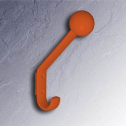 HEWI Haken Garderobenhaken orange H�he 174 mm o. Distanzst. mit Kugel 477.90.080-24