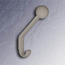 HEWI Haken Garderobenhaken licht-grau H�he 174 mm o. Distanzst. mit Kugel 477.90.080-97