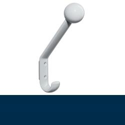 HEWI Haken Garderobenhaken stahl-blau H�he 174 mm mit Distanzst. mit Kugel 477.90.081-50