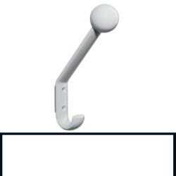 HEWI Haken Garderobenhaken rein-weiss H�he 174 mm mit Distanzst. mit Kugel 477.90.081-99