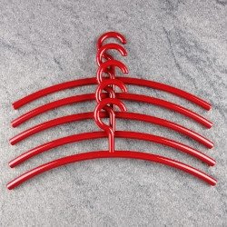 HEWI Kleiderb�gel 5 St�ck rubin-rot 570.1-33 im Set feststehender Haken Kunststoff-B�gel