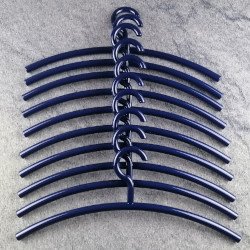HEWI Kleiderb�gel 10 St�ck stahl-blau 570.1-50 im Set feststehender Haken Kunststoff-B�gel