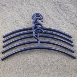 HEWI Kleiderb�gel 5 St�ck stahl-blau 570.1-50 im Set feststehender Haken Kunststoff-B�gel