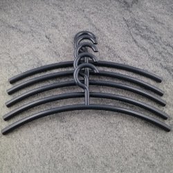 HEWI Kleiderb�gel 5 St�ck anthrazit-grau 570.1-92 im Set feststehender Haken Kunststoff-B�gel