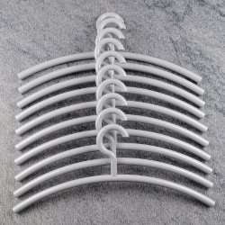 HEWI Kleiderb�gel 10 St�ck fels-grau 570.1-95 im Set feststehender Haken Kunststoff-B�gel