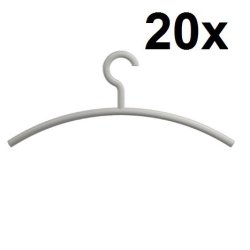 HEWI Kleiderb�gel 20 St�ck fels-grau 570.1-95 im Set feststehender Haken Kunststoff-B�gel