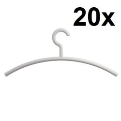 HEWI Kleiderb�gel 20 St�ck licht-grau 570.1-97 im Set feststehender Haken Kunststoff-B�gel
